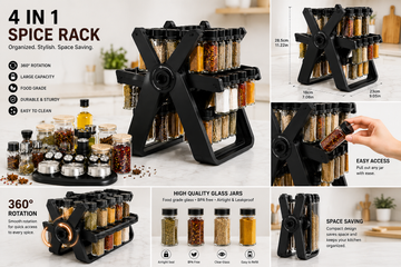 18 Jar Rotating Spice Rack