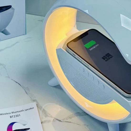 Led Wireless Charger And Speaker
