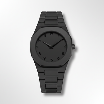 Polished black watch product photo